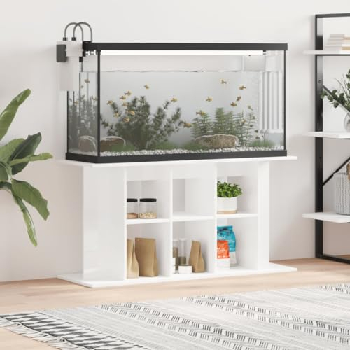 BaraSh Aquariumständer Hochglanz-Weiß 120x40x60 cm Holzwerkstoff Aquarium Unterschrank