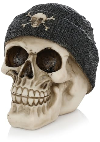FunX Hucha de calavera con diseño de cerdito, 15 x 12 x 10 cm
