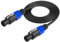 CERRXIAN Cavo da Speakon a Speakon da 1,8 m, Cavo per amplificatore audio per altoparlanti professionali con blocco a rotazione, resistente, diametro esterno: 8 mm