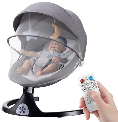 Altalena elettrica per bambini, con funzione ribaltabile, con funzione Bluetooth