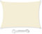 HEYOMART Sonnensegel Sonnenschutz inkl Befestigungsseile PES Polyester Wasserdicht 4 x 6m Rechteck Sonnensegel mit 98% UV Schutz für Draußen, Patio, Garten Terrasse Camping, Creme