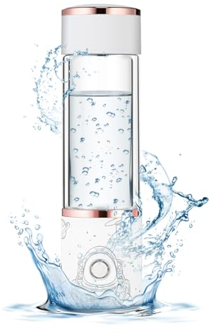 JAOGAUS Tragbare Wasserstoff Wasserflasche, Wiederaufladbarer Wasserstoff-Wassergenerator mit SPE- und PEM-Technologie, Wasserstoffreiches Wasserglas-Ionisierer für Zuhause und Fitness, HWB-001