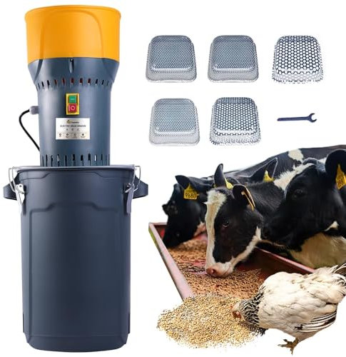 ZYJIX Molinillo De Grano Eléctrico con 5 Modos De Filtro - Molinillo De Grano De Trigo De 1300 W para Molinos De Grano De Granja - Molinillo De Maíz Eléctrico, Pulverizador De Cereales(Size:50l)