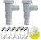 XSYKJGS 2 Stück Absperrhahn für Pools mit 32mm Schlauchanschluss, Pool Absperrhahn 32mm auf 38mm, Pool Schlauchadapter mit 6 Schlauchklemmen für Oberirdische Pool und Poolpumpe Wartung