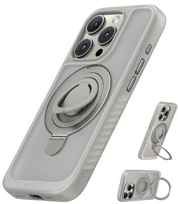 Anker MagGo Magnetic Case with 360° Soft Silicone Ring Stand for iPhone 15 Pro, Slim and Durable MagSafe-Compatible Protective Cover, 2-in-1 Shockproof Case Exclusively for iPhone 15 Pro