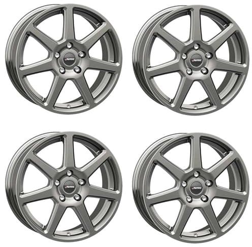 4x AUTEC Felgen Alufelgen TALLIN ECE 6.0x16 ET35 5x100 Titansilber kompatibel mit VW Polo T-Cross Taigo