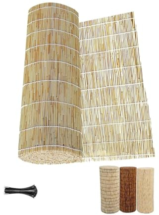MObyat Sichtschutzmatte Schilfrohrmatte 50 60 70 75 80 90 100 150Cm Hoch Sichtschutz Aus Dichtem Schilf, Schlfmatten Für Balkon, Offene Terrasse Und Gartenzäunen Individuell Gestaltbar