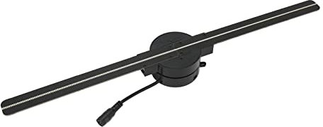 Ventola Ologramma 3D, Risoluzione 2000x224 Ventola Olografica Proiettore Ologramma WiFi Luminosità Angolare Regolabile con 224 Perline Luminose a LED per 10 Store Bar (Spina UE
