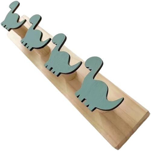 Zghhc Crochet Mural en Forme De Dinosaure pour Manteau, Mignon, Porte-Manteau, Chapeau, Porte-Serviettes en Bois