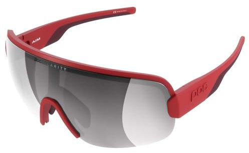 POC Aim Sunglasses, Prismane Red/Clarity Road/Sunny Silver, One Size