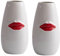Cabilock 2 Stück Keramikvase Mit Roten Lippen Moderne Vase Tischvase Keramikvase Nordisches Dekor Bücherregal Dekorvase Große Vase Chinesische Vase Wandvasen Für Blumen Vase Mit