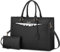 LOVEVOOK Sac a Main Femme, Grande Capacité Ordinateur Cabas 17 Pouces, Imperméable Travail Sacs Fourre Tout De Cours, Sacoche pour Affaires