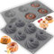 Retoo Muffinform Silikon Muffinblech für 6 Muffins Backform Silikonfrom Anti-haftbeschichtet Backblech Muffinförmchen Formen Cupcake Brownies Pud-ding Kuchen 27,8 x 16,7 x 3 cm Grau