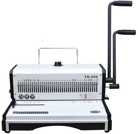 Bindemaschine, Professioneller manueller Drahtbinder F3, Buchbindemaschine Rayson TD-200, 40 Löcher, 3:1, Lochung 20, Bindung 130 Blatt, Büro, Schule,Bürobedarf