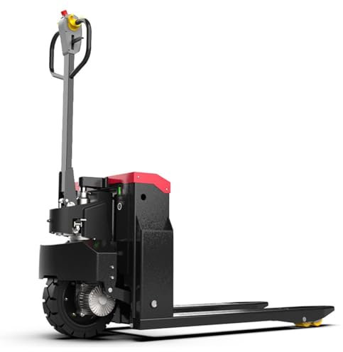 Transpalette à pompe manuelle Transpalette électrique alimenté par batterie au Lithium, transpalette classique, capacité de 6600Lbs, longueur de fourche de 46 x 27, poignée multifonction Transpalett