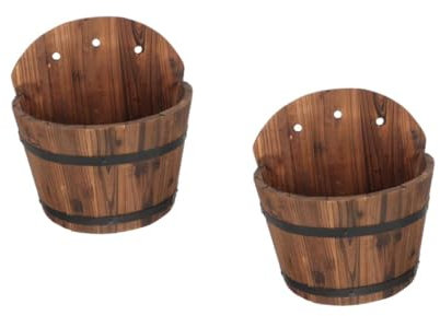 Yardwe Lot De 2 Pots De Fleurs Muraux Modernes À Suspendre pour Décoration Extérieure