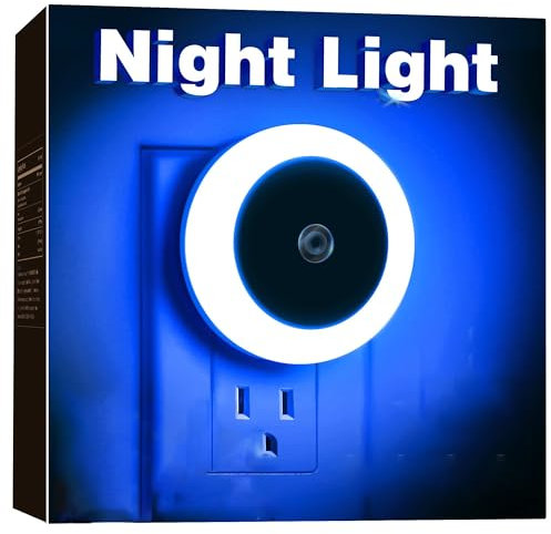 FanFuGuo® Blau LED Nachtlicht Steckdose kinder mit Dämmerungssensor, 3 Stück LED Nachtlampe Kinder kindernachtlicht, Night light für Kinderzimmer/Flur/Treppen/Schlafzimmer/Küche/Badezimmer