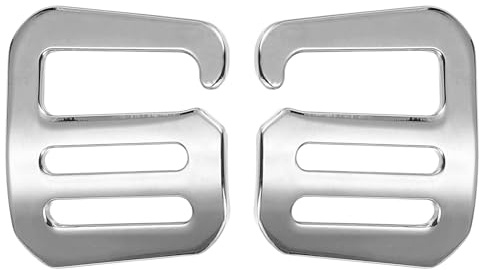 PATIKIL Ganchos G Corredizos Para Cintas De 20mm Clipes De Hebilla Plateado | 1 Par, Ganchos G Metálicos Para Cintas, Ajustable Para Correas De Mochila, Equipo Para Cinturones De Exterior