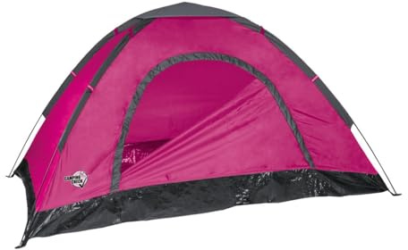 Festival-Zelt für 2 Personen, ca.200x120x100 cm, 170T Polyester, Wassersäule 1000mm, PE Boden,Fiberglasgestänge, Farbe: pink