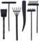 WEBEEDY 6 Styles Mini Zen Garden Rake Kits for Office Desktop Decor,Japanese Tabletop Rock Sand Garden Tools Desktop Sand Rock Push Drawing Pen Meditation Relaxation Accessories Gift for Adults(Black)