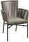 Acht & Acht Gartenstuhl Wetterfest mit Sitzkissen, Terrassenstuhl- Sitz & Rückenkissen aus Polyester - Stuhl aus Stahl & Polypropylen für Garten, Terrasse & Balkon/B:57 x T:60 x H: 83cm (Taupe)