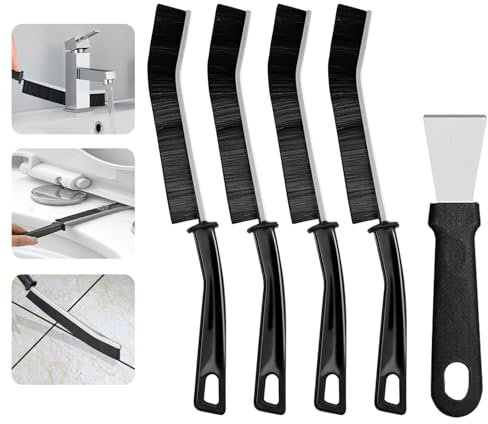 Yefun Hartborsten, Fugenbürste Eckenreinigungsbürste, 4 Stück, Spaltreinigungsbürste, Reinigungsbürste, Reinigungswerkzeuge für die Tiefreinigung von Küche, Bad, Spüle, Toilette, Fenster