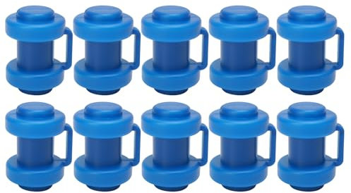 Resefinem 10 Pack ABS Trampolin -Pol -Endkappen Sicherheitsabdeckungen für Gehäuse Netto Rahmenschutz Wetterfestes Polhelte sichern Sie Sich an.