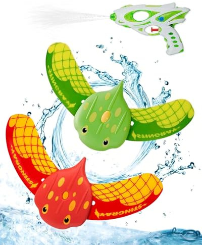 TPZORJX 2 Stück Unterwasser Glider,Tauchspielzeug für Kinder Pool,mit 1 Wassersprühspielzeug,Teufel Fisch Schwimmbad Spielzeug,Wasserspielzeug Kinder,Poolspielzeuge Poolparty, Unterwasser Spielzeug
