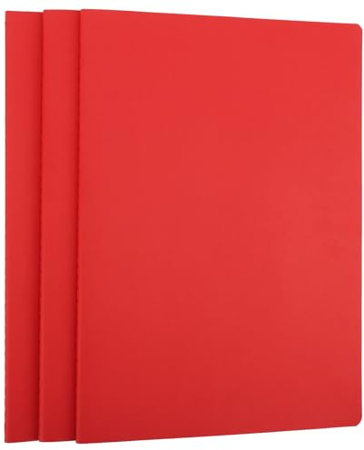 Yarotm Heft A4 Dotted - 3 Stück Notizbuch Gepunktet 5mm Schreibheft - Notizblock A4 29.2x21cm - 40 Blatt / 80 Seiten 100GSM Papier Punkte Notizheft Rot Softcover - Notebooks