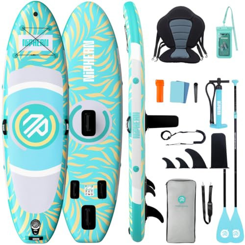 Niphean Stand up Paddling Board mit Sitz und Sup Board Zubehör | 320/305cm Stabiles Sup Board 200kg für 2 Personen, Robustes und Langlebiges Standup Paddle Board aufblasbar