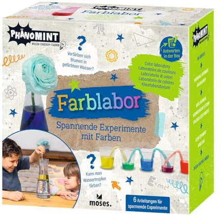 Moses. PhänoMINT Farblabor, Experimentierkasten für Kinder, 6 spannende Farb-Experimente rund um Chemie & Naturwissenschaft, Lernspielzeug für kleine Forscher ab 6 Jahren