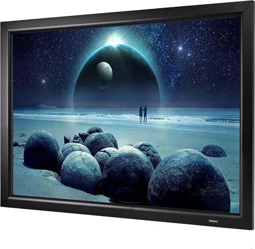 celexon HomeCinema Fixed frame -Screen 80 | 180x102 cm 16:9 | 8K, Full HD screen with height-adjustable wall mount | Projection frame ONLY for ultra-short throw projectors!
