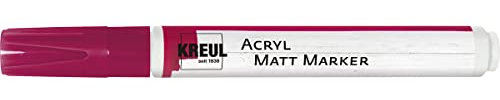 Kreul 46235 - Marcatore acrilico opaco medio, con punta a proiettile di circa 2-4 mm, magenta, opaco, vernice acrilica permanente a base d'acqua, per accenti in filigrana