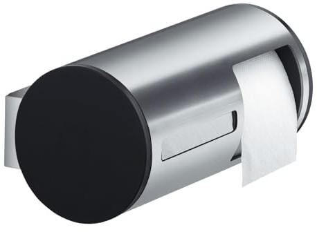 KEUCO zweifacher Toilettenpapierhalter aus Metall, für 2 Rollen, WC-Rollenhalter, Edelstahl, Plan