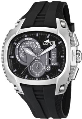 LOTUS Montre pour Homme 15754/4 Special Prices Boîtier en Acier Inoxydable Gris Bracelet en Plastique Noir