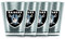 Duck House NFL Oakland Raiders Isoliertes Schnapsglas aus Acryl, 4 Stück