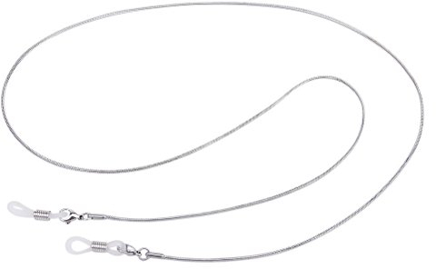 TOYANDONA Fashion Stainless Steel Snake Chain Style Eyeglass Sunglasses Chain Cord Neck Strap Holder (Silver)