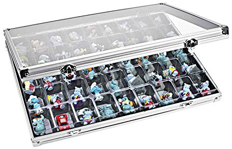 Lindner 4890-45 Aluminium samlarvitrinskåp med 45 fack 36 x 49 mm