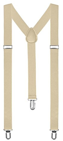 Boolavard® TM Zahnspange/Hosenträger One Größe voll einstellbare Y-förmige mit starken Clips