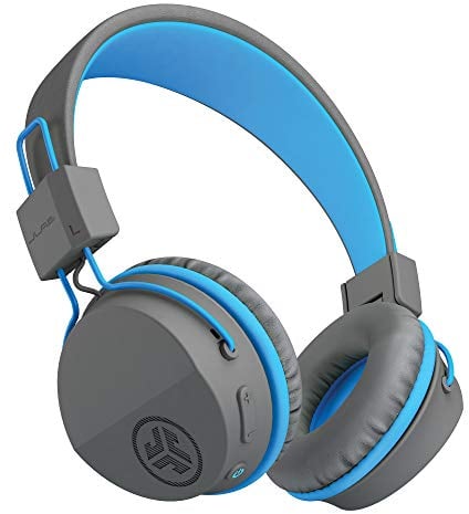 JLab JBuddies Studio Kids Headphones Wireless - Bluetooth Headphones Kids for Boys & Girls, Volume Limited Childrens Earphones with Mic, 24+ Hr Playtime, Noise Isolation, Sharing & Wired Mode, Blue