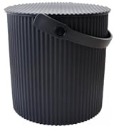 Hachiman Omnitool Mini-Eimer mit Deckel, 4 l, Schwarz