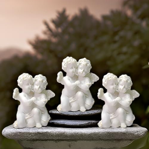 Kaltner Präsente Geschenkidee - Engel Paar Putte Schutzengel Engelchen (Set mit 3 Stück)