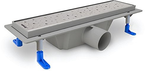 Stainless Steel Glass Shower Channel Floor Drain Channel 40 cm - 100 cm for Bathroom (Pots 40 cm)