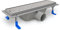 Edelstahl Glas Duschrinne Bodenablauf Ablaufrinne 40cm-100cm für Badezimmer (Topfen 40 cm)