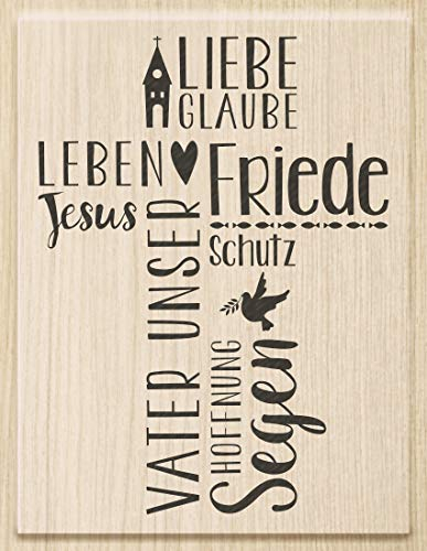 Knorr Prandell 211801112 Knorr prandell 211801112 Stempel aus Holz (Kommunion & Konfirmation) Motivgröße 6,3 x 8,5 cm , Motiv: Vater unser