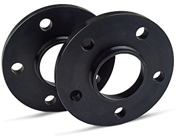 SCC Spurverbreiterung 12434W - schwarz eloxiert - LK: 112/5 NLB: 66,5 - 12mm - 2 Stück