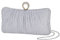 iwish Damen Clutch, Silber Elegante Kettentasche Tasche Clutch Bag, Hochzeit Wedding Prom Party Handtasche Crossbody Schultertasche klein Umhängetasche