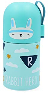 Quid BOT 35CL GO Hero QD Termo Botella en Acero INOX, 35 cl, Interior Doble Pared, Tapón Cierre hermético, 12 Horas, Conejo, 18/10_304, Multicolor