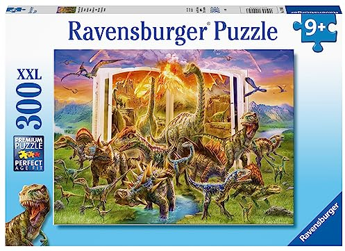 Ravensburger Kinderpuzzle - 12905 Lexikon der Urzeit - Dinosaurier-Puzzle für Kinder ab 9 Jahren, mit 300 Teilen im XXL-Format