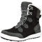 GUGGEN Mountain HPC57 Damen Fellstiefel gefüttert mit echter Lammwolle und Synthetik Winterstiefel Winterschuhe Echtleder Leder Stiefel wasserdicht mit Membran Schwarz-Grau, EU 38
